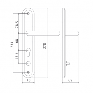 CAD drawing for hooply 918901 handle